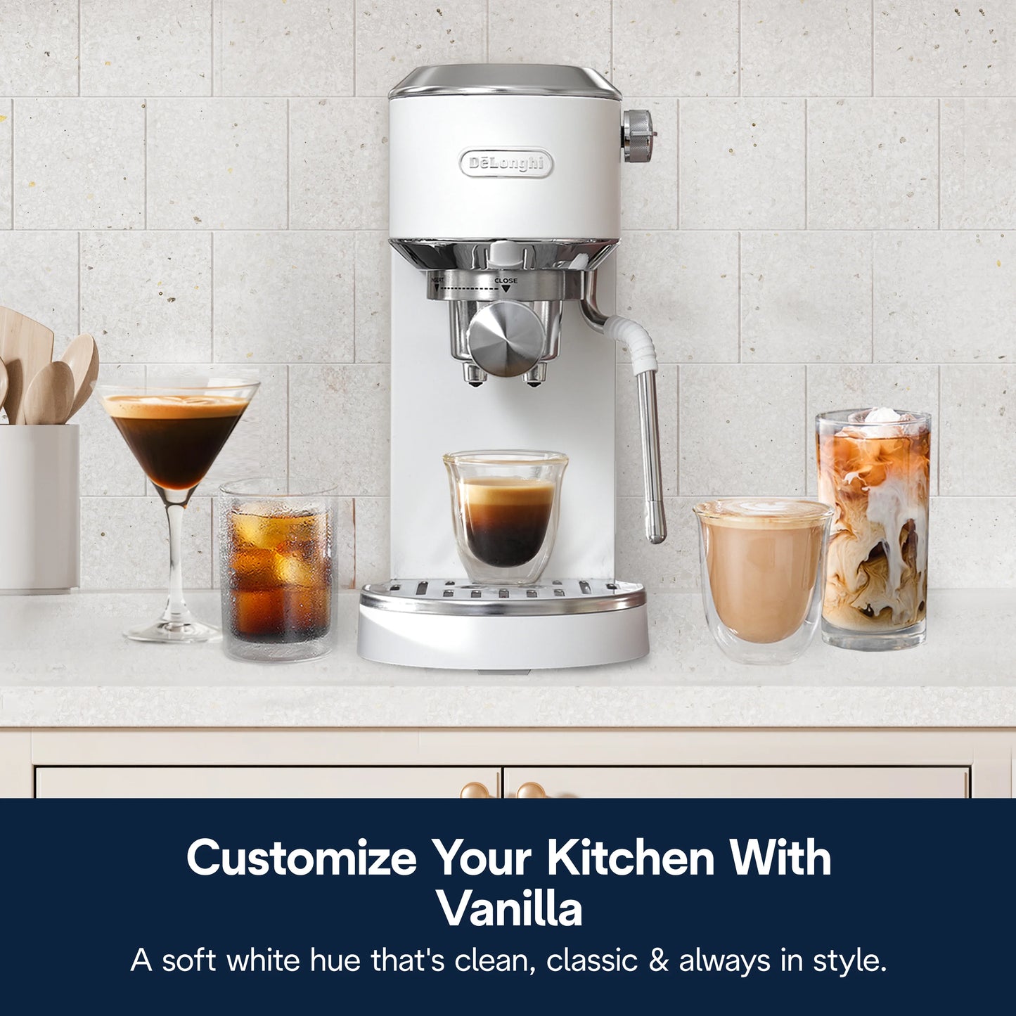 De’Longhi Dedica Duo Espresso Machine, Compact Size with Built in Frother for Latte Art, Brew Espresso, Cold Brew, Lattes & More, Stainless Steel