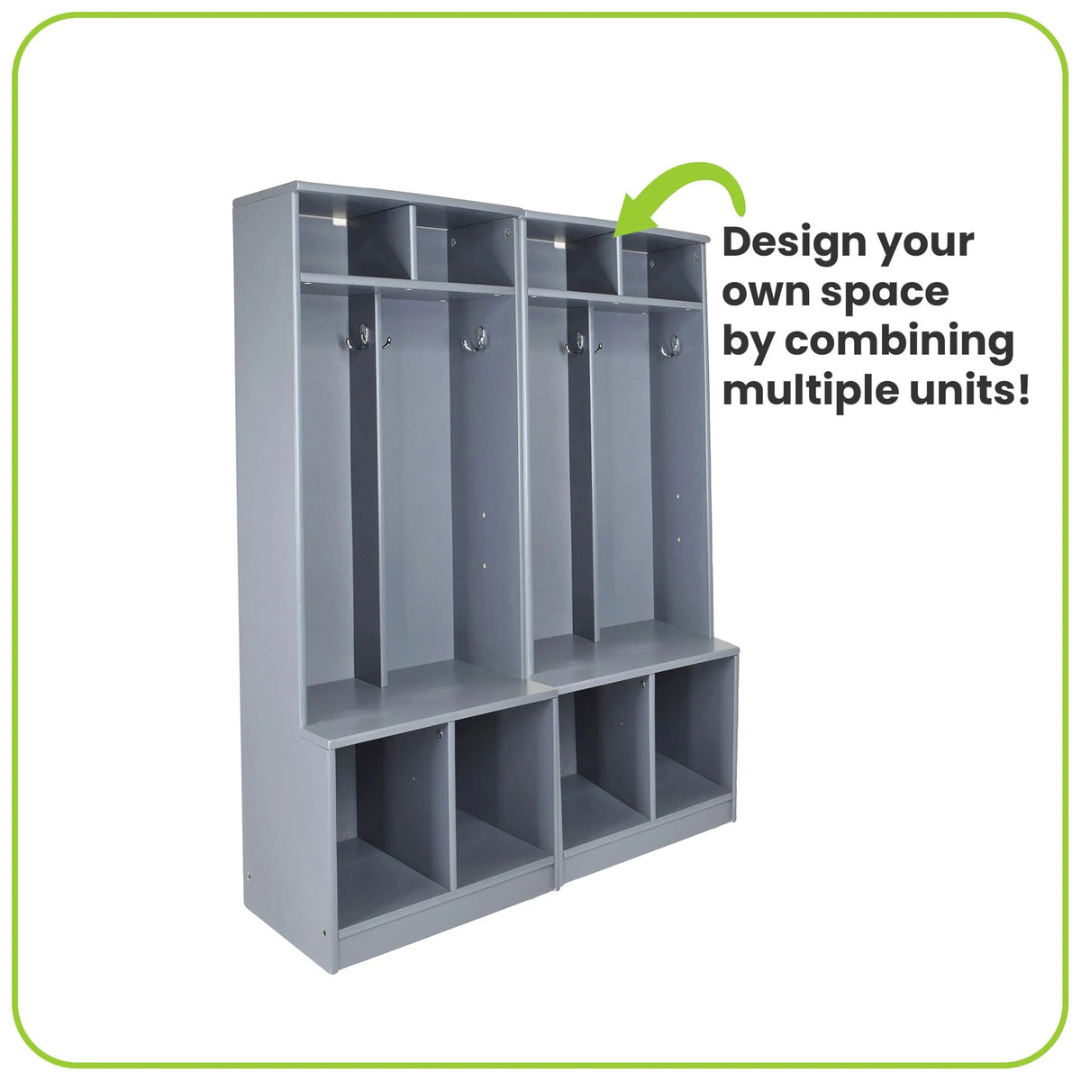 Little Partners Locker Cabinet Cubby Organizer, Learn 'N Store Wooden Classroom Cubbies Compartment Lockers for Storage of Toddlers and Kids Coats, Equipment, Backpacks - Espresso