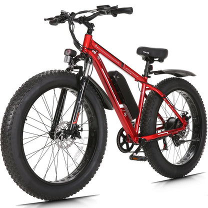 Gocio 26" 4.0 Fat Tire Electric Bike for Adults, 500W Motor, 48V 13Ah Battery, Lightweight Aluminum Alloy Frame, Max 22Mph Electric Mountain Bike Beach Snow Ebike for Men, Professional 7-Speed UL2849