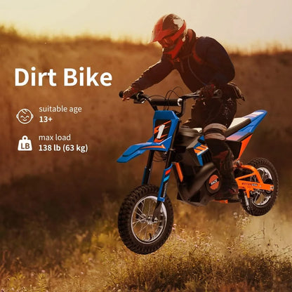 Nasitip Electric 350W Dirt Bike for Kids 8-16 year - Black