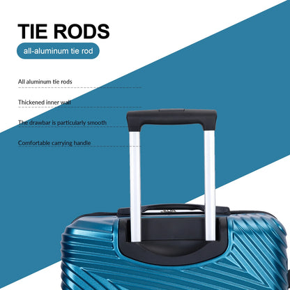 Tripcomp Luggage 3 Piece Set,Suitcase with Spinner Wheels Hardside Lightweight Luggage 20in24in28in.(Blue)
