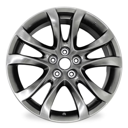 19" 19x7.5" Automotive Rim New Single Wheel for Mazda 6 2014 - 2017 Dark Hyper Silver OEM Design Replacement