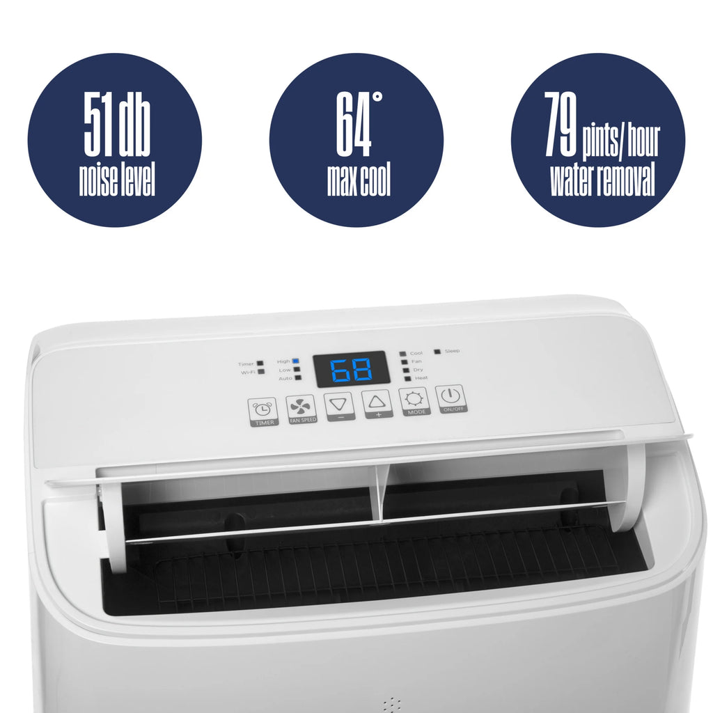 Westinghouse 12,000 BTU Portable Air Conditioner & Dehumidifier with Remote & Smart App, up to 550 Sq Ft
