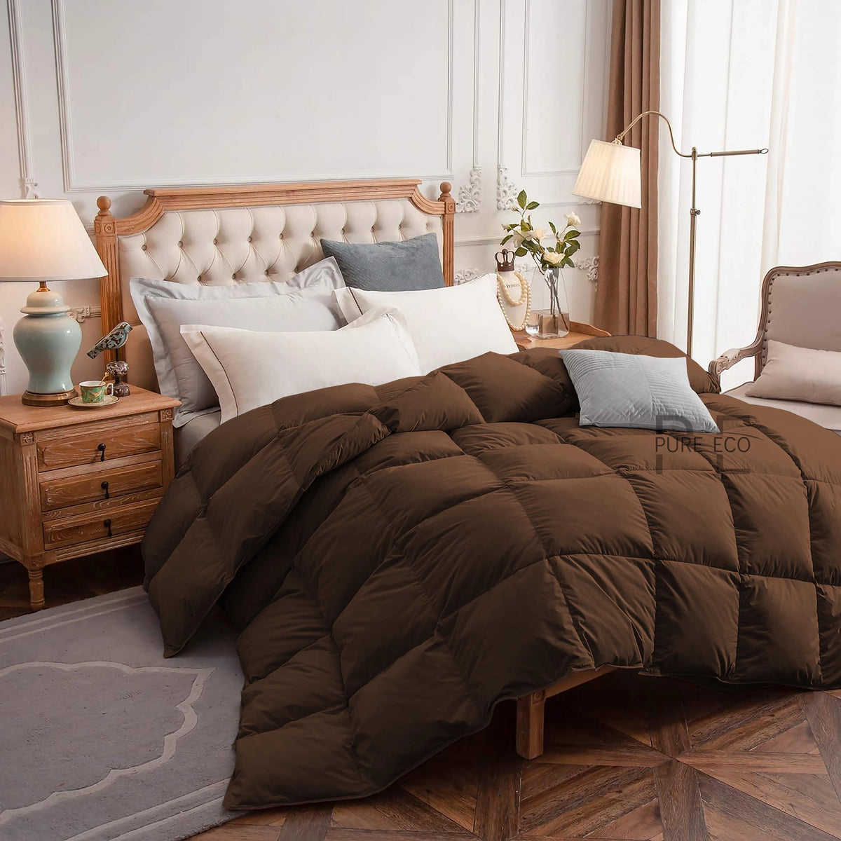 Ayanshi Hotel Bedding Comforter Twin Size, Duvet Insert, Quilted Comforter with Corner Tabs, All Season Lightweight Quilt, Down Alternative Hotel Comforter Twin Size 68X90 Baby Pink