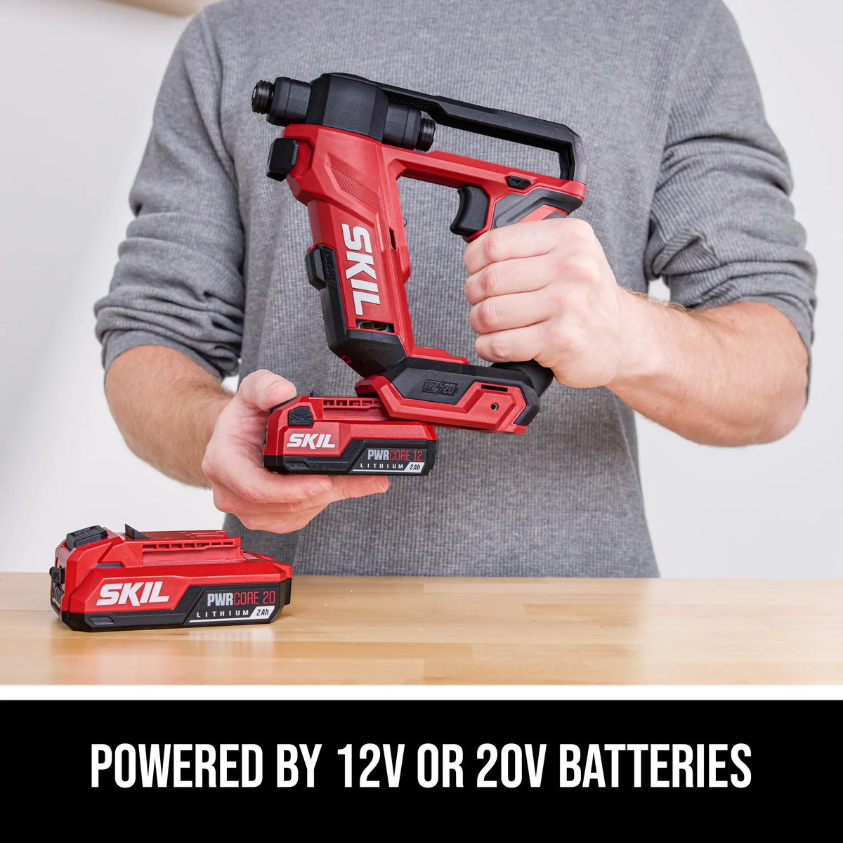 SKIL DL6300D-12 Brushless 12V/20V Flip Drill 20V Kit, Torque Adjustment and Display with 2.0Ah Battery and Charger