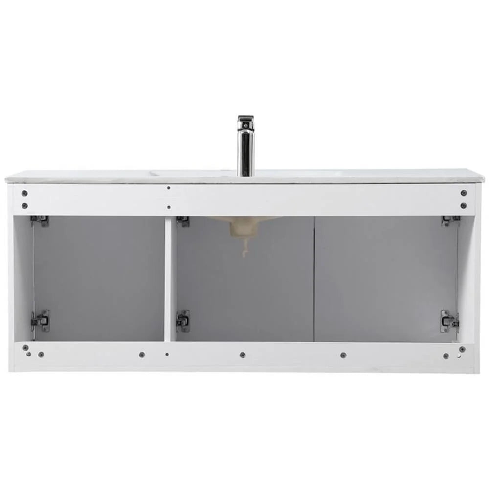 Elegant Kitchen and Bath 48 Inch  Single Bathroom Floating Vanity In Concrete Grey