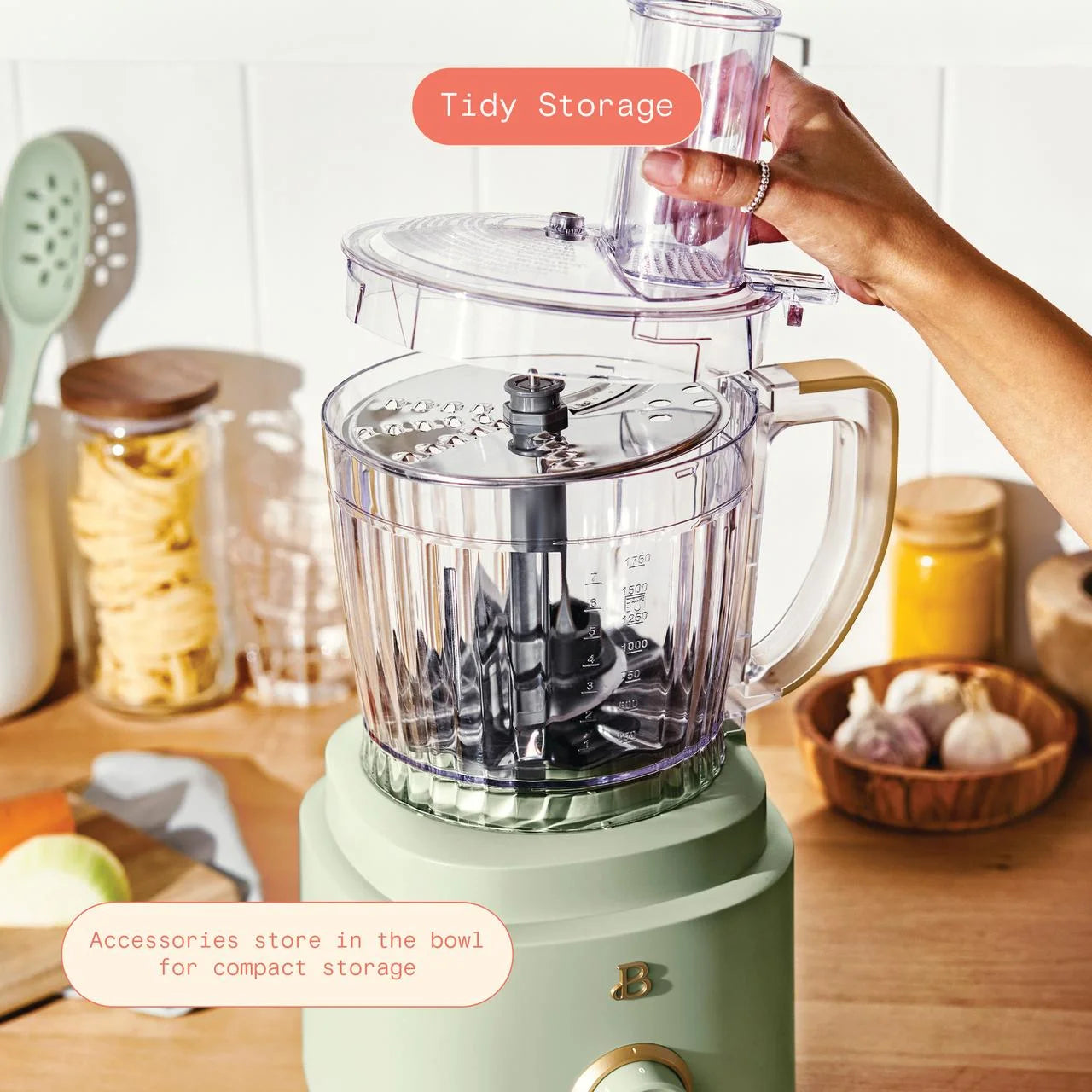 Beautiful 10-Cup Food Processor with Accessories, White Icing by Drew Barrymore
