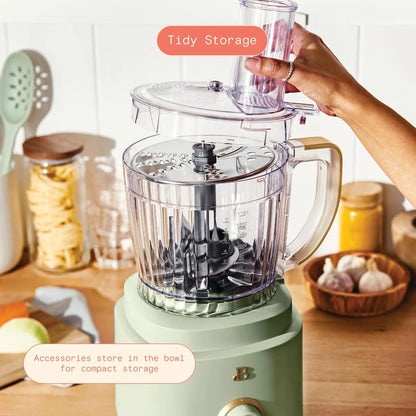Beautiful 10-Cup Food Processor with Accessories, White Icing by Drew Barrymore