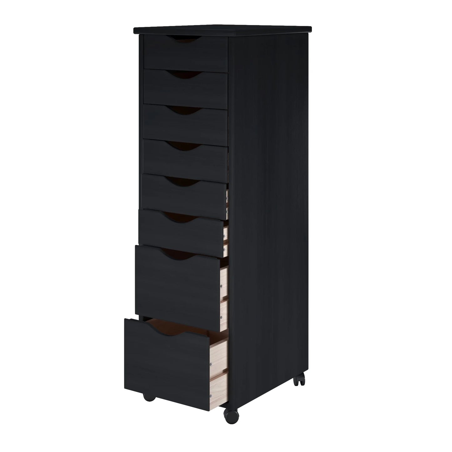 Adeptus Solid Wood 6+2 Drawer Roll Cart