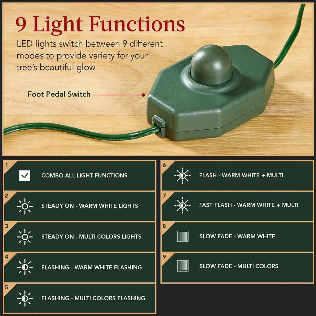 Best Choice Products 4.5ft Pre-Lit Sparse Christmas Tree w/ 100 2-in-1 LED Lights, Cordless Connection, Metal Stand