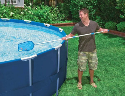 Intex 12 Ft x 30 Inches Metal Frame Set Above Ground Swimming Pool with Filter & Cover