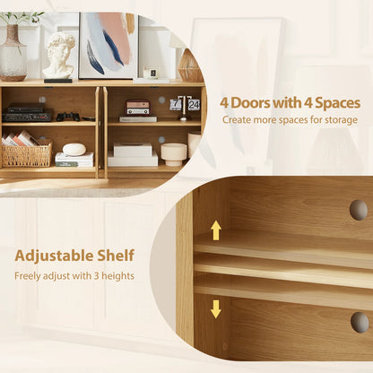 TV Stand, Modern Entertainment Center for TVs Up to 75 inch