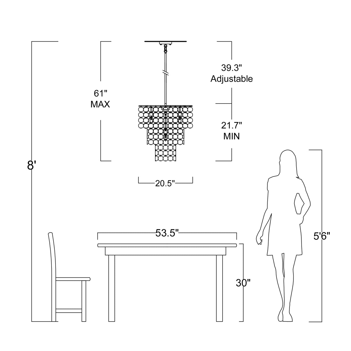 The Lighting Store Paula 4-Light Glossy Bronze Finish Chandelier with Natural White Shell - 20.5 inches in diameter x 21.7 inches H