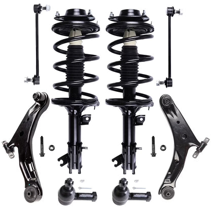 cciyu Struts Suspension Kit for Hyundai for Santa Fe 2001-2006 , Includes Complete Struts Assembly Control Arm and Ball Joint Assembly Stabilizer Bar Link Kit Tie Rod End