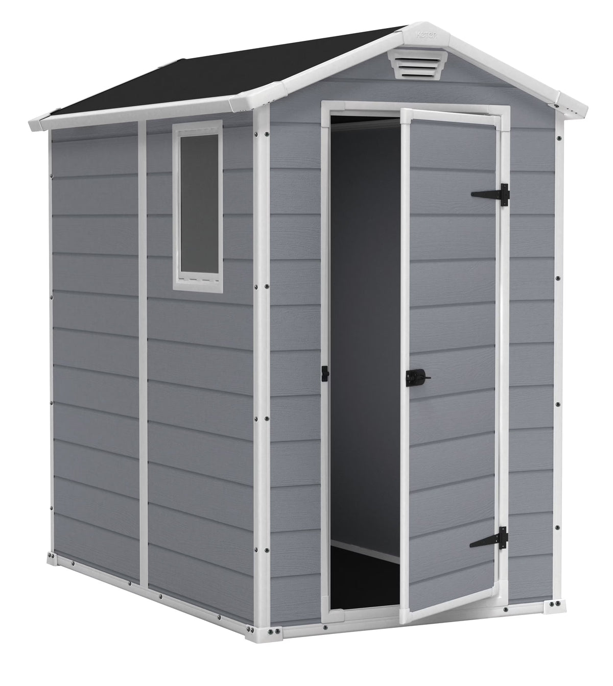 Keter 213413 Manor DD 6 X 8 Foot All Weather Outdoor Storage Shed, Grey