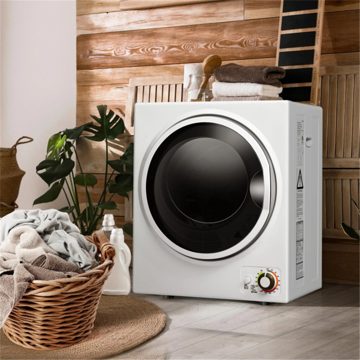 850W Compact Portable Clothes Dryer - 10 lbs Wet Capacity, 5.5 lbs Dry Load, Quiet Design (