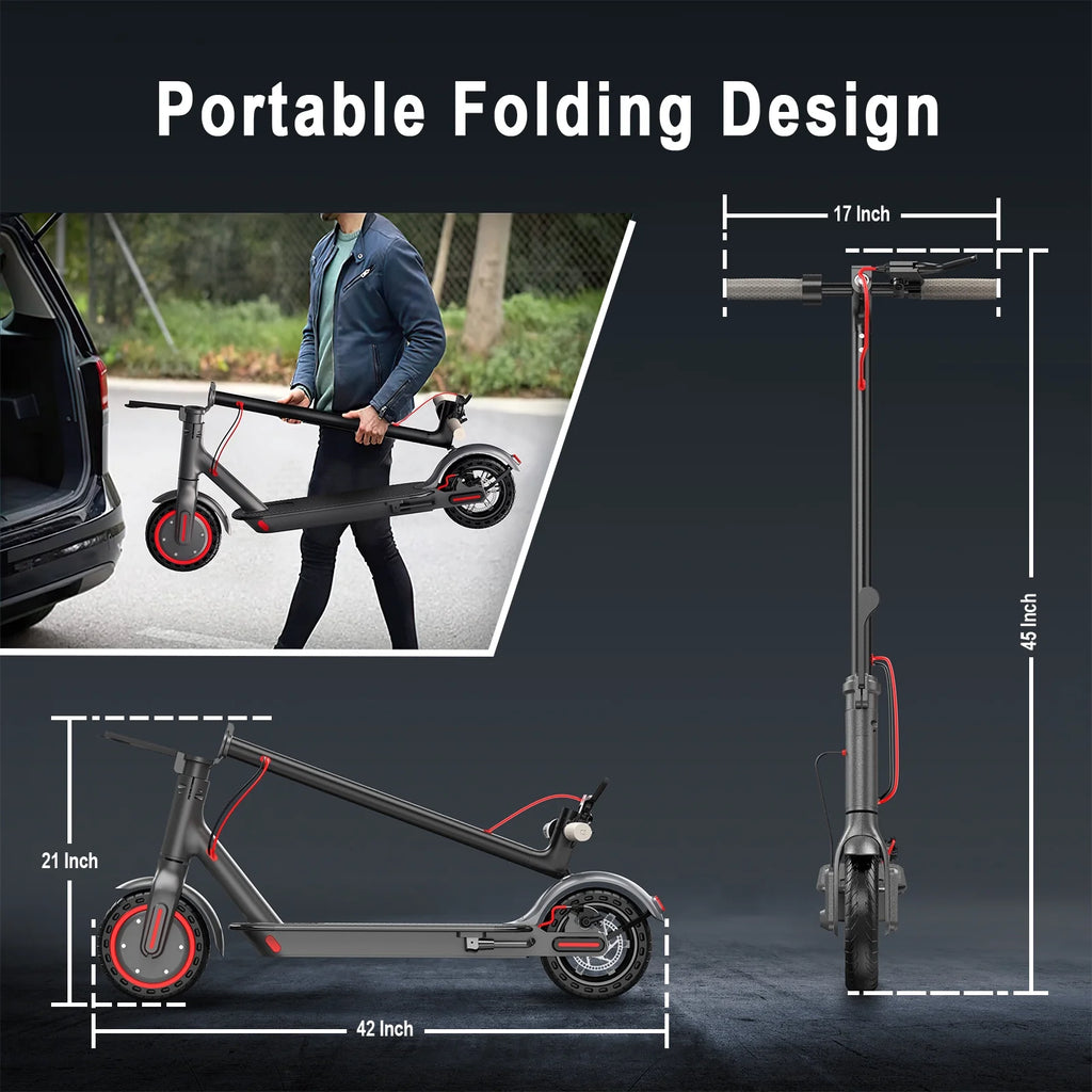AOVOPRO ES80 350W 8.5' Foldable Electric Scooter for Adults, 21 Miles Range