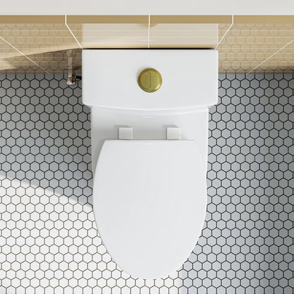 HOROW Compact One Piece Toilet with Comfort Seat ADA Height 17.3" Elongated Dual Flush 0.8/1.28 GPF