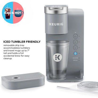 Keurig K-Iced Essentials Iced and Hot Single-Serve K-Cup Pod Coffee Maker, White
