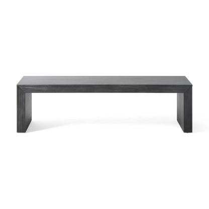 Noble House Krislynn Farmhouse Acacia Wood Dining Bench, Black