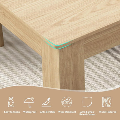 ChVans Large Mobile Extendable Dining Table for 6-8, Modern Wood Kitchen Table Rectangular Table for Dining Room, Living Room