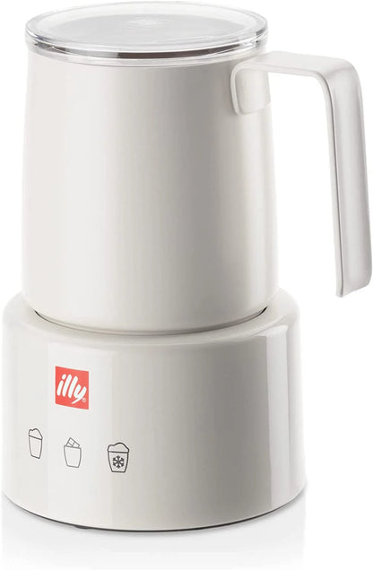 illy Electric Milk Frother- Black & Stainless Steel
