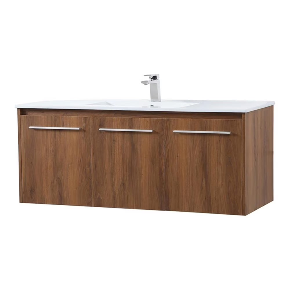 Elegant Kitchen and Bath 48 Inch  Single Bathroom Floating Vanity In Concrete Grey