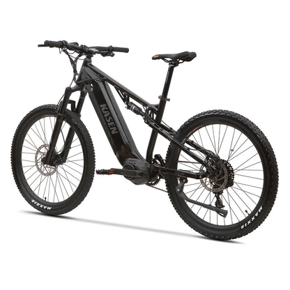 Kasen Electric Mountain Bike Mid-driven 500w 48v 15ah Full Suspension Throttle and Pedal Assist