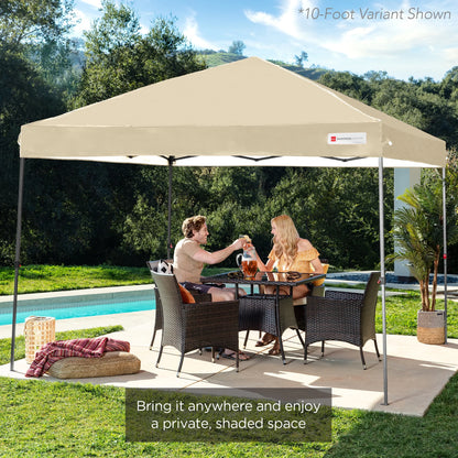 Best Choice Products 12x12ft Easy Setup Pop Up Canopy w/ 1-Button Setup, Wheeled Case, 4 Weight Bags - Navy Blue