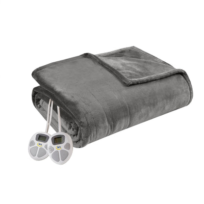 Serta Gray Polyester  Electric Blanket, Queen
