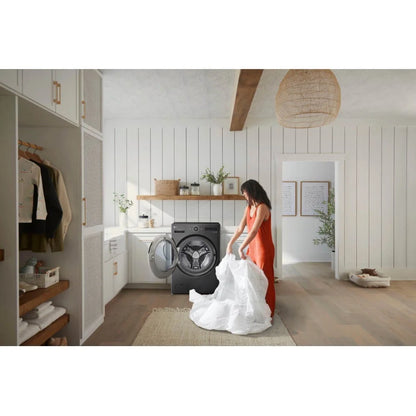 LG 5 Cu. Ft. Black Steel Electric All-in-One Washer Dryer Combo