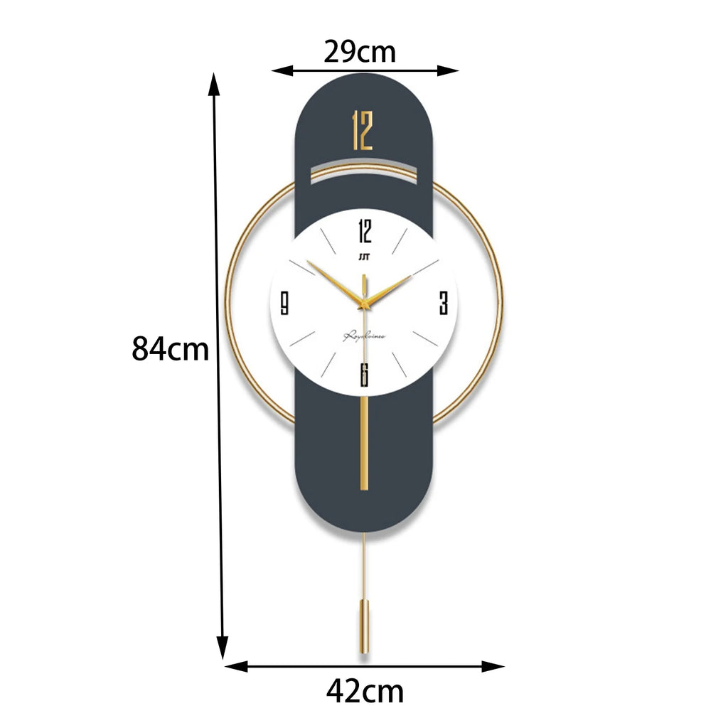 Wall Clock, Wall Clocks for Living Room, Modern Decorative Pendulum Wall Clock, Without Tick Noises, Modern Minimalist Pendulum Clock for Bedroom Office Kitchen