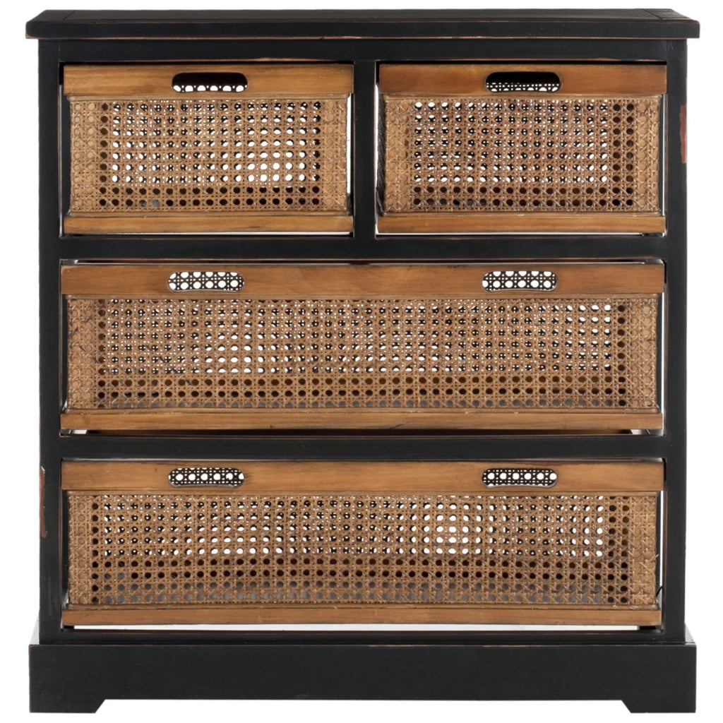 SAFAVIEH Jackson 4-Drawer Storage Unit Black