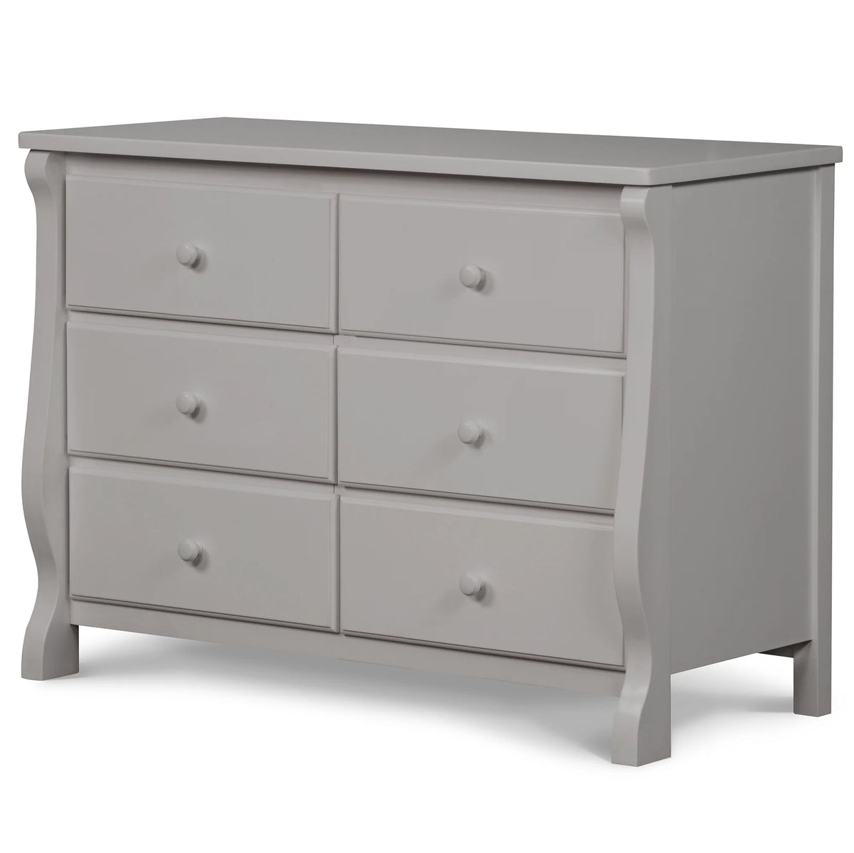 Delta Children Universal 6 Drawer Dresser with Interlocking Drawers - Greenguard Gold Certified, Grey