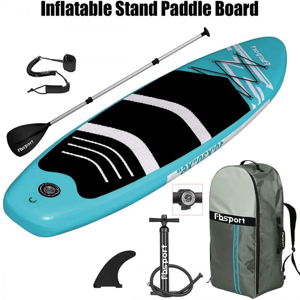 FBSPORT Paddle Board 11'x33"x6" Extra Wide Inflatable Stand Up Paddle Board with SUP Accessories Including Paddle,Backpack,Waterproof Bag,Leash,and Hand Pump