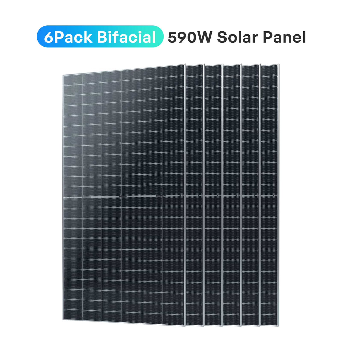 Renogy 4pcs 590 Watt Solar Panel, 12V/24V Bifacial N-Type Monocrystalline Solar Panel for Homes Roof RV Boat Camping