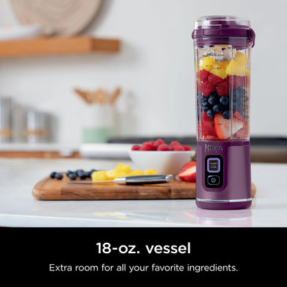 Ninja Blast Portable Blender, Cordless, 18oz. Vessel, Personal Blender for Shakes & Smoothies, BPA Free, Leakproof Lid & Sip Spout, USB-C Rechargeable, Dishwasher Safe Parts, Metallic Purple,