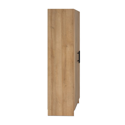 Prepac Elite Tall Garage Storage Cabinet & Pantry Storage Cabinet, 2-Door Freestanding Garage Cabinet with Adjustable Shelves, 16" D x 32" W x 65" H, Oak OES-3264