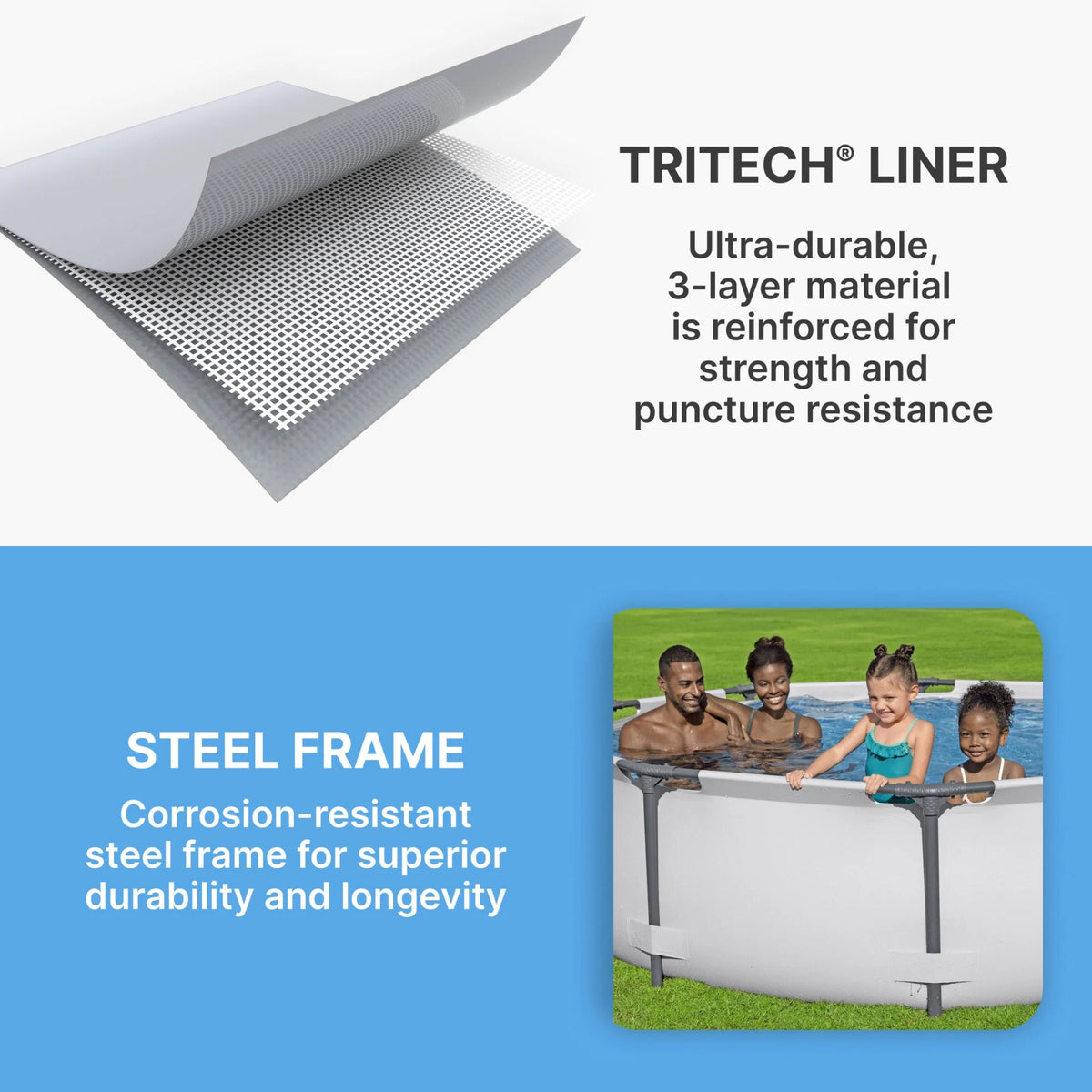 Open Box Bestway 10' x 30" Steel Frame Above Ground Swimming Pool Set (2 Pack)