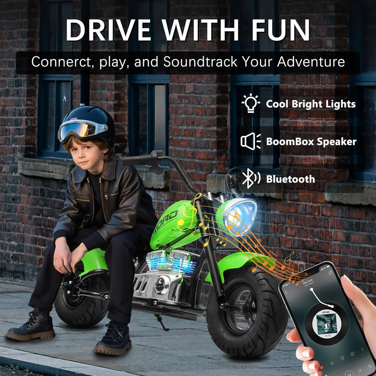 DEYGIA 24V 250W Kids Electric Dirt Bike, 12.5 MPH & 10-Mile Range, 176lb Capacity, Dual Suspension + Disc Brake, Twist Throttle - Electric Motorbike for Ages 8-14