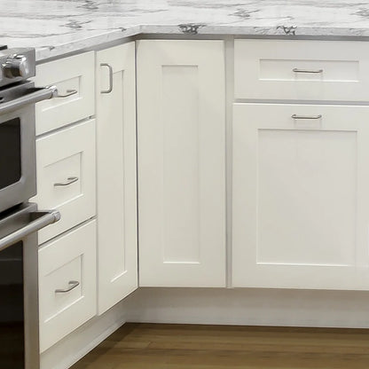 Design House Brookings Ready to Assemble Wood Shaker 2-Door and 2-Drawer Kitchen Base Cabinet (48 x 34.5 x 24), Sherwin Williams? White