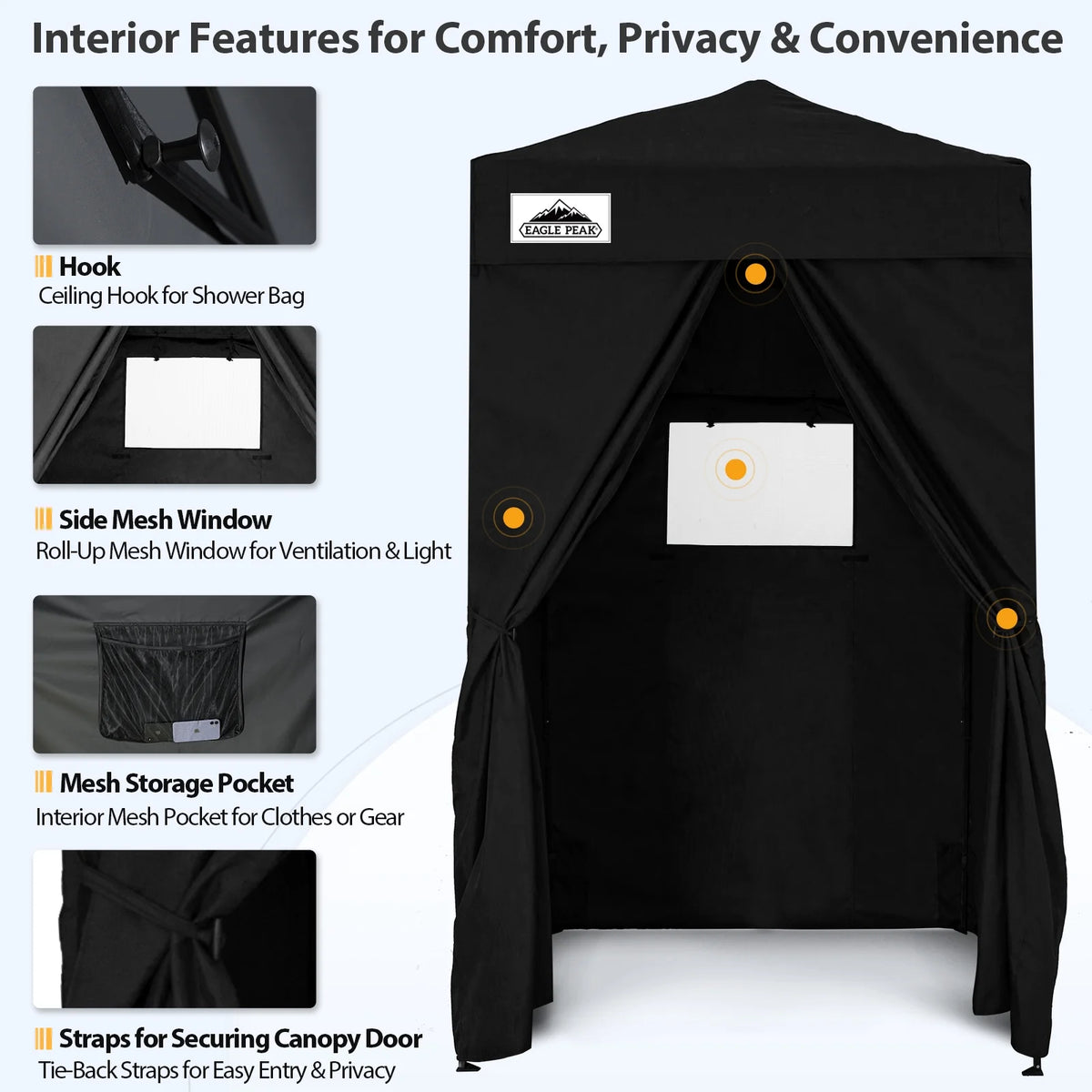 EAGLE PEAK Flex Ultra Compact 4 ft x 4 ft Pop-up Changing Room Canopy, Portable Privacy Cabana