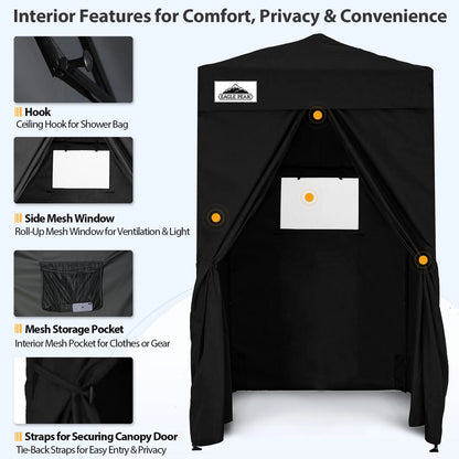 EAGLE PEAK Flex Ultra Compact 4 ft x 4 ft Pop-up Changing Room Canopy, Portable Privacy Cabana