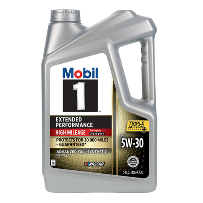 Mobil 1 Extended Performance High Mileage Full Synthetic Motor Oil 5W-30, 5 Quart (3 Pack)