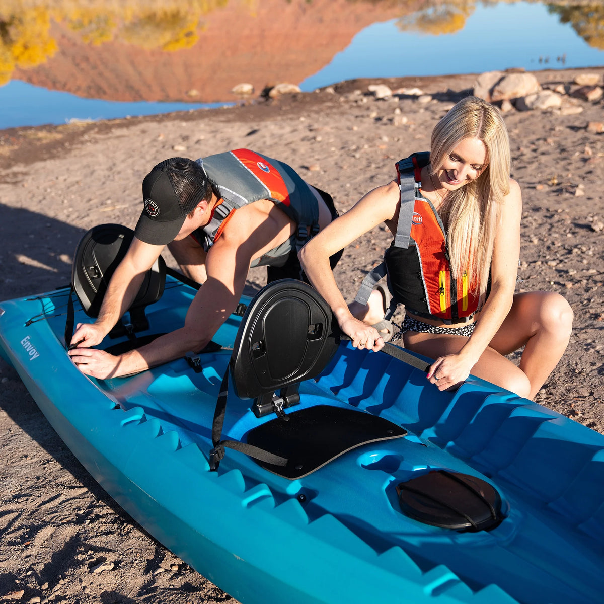 Lifetime Envoy 10.5 Ft. Sit-on-Top Tandem Kayak, Sunset Fusion (91260)