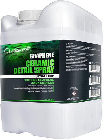 Nanoskin GRAPHENE Ceramic Detail Spray 5 Gallons �C Hydrophobic Waterless Quick Detailer for Car Detailing | Prolongs Waxes, Sealants & Coatings| Dust Buster, Clay Bar Lubricant, Drying Aid & More