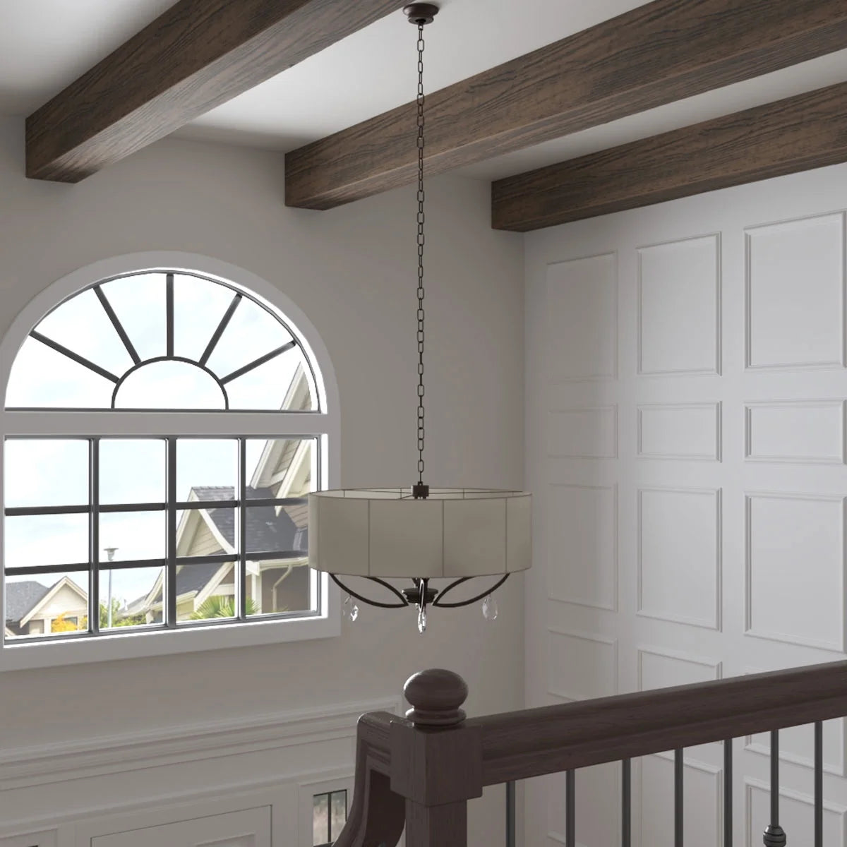 Ekena Millwork 3 1/2"W x 3 1/2"H x 120"L 3-Sided (U-Beam) Mena HeritageTimber Faux Wood Ceiling Beam, Kona Brown