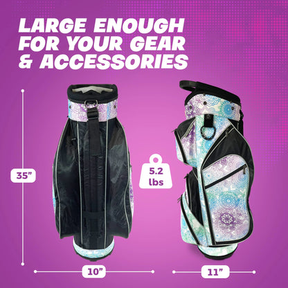 Womens Golf - Taboo Fashions 14 Way Lightweight Ladies Cart Bag (Posh Pink)
