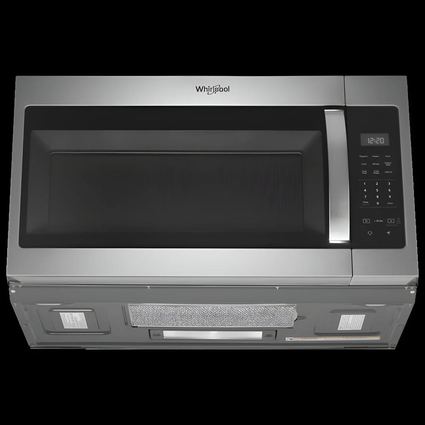 Whirlpool 1.7 Cu. Ft. Microwave Hood Combination Black