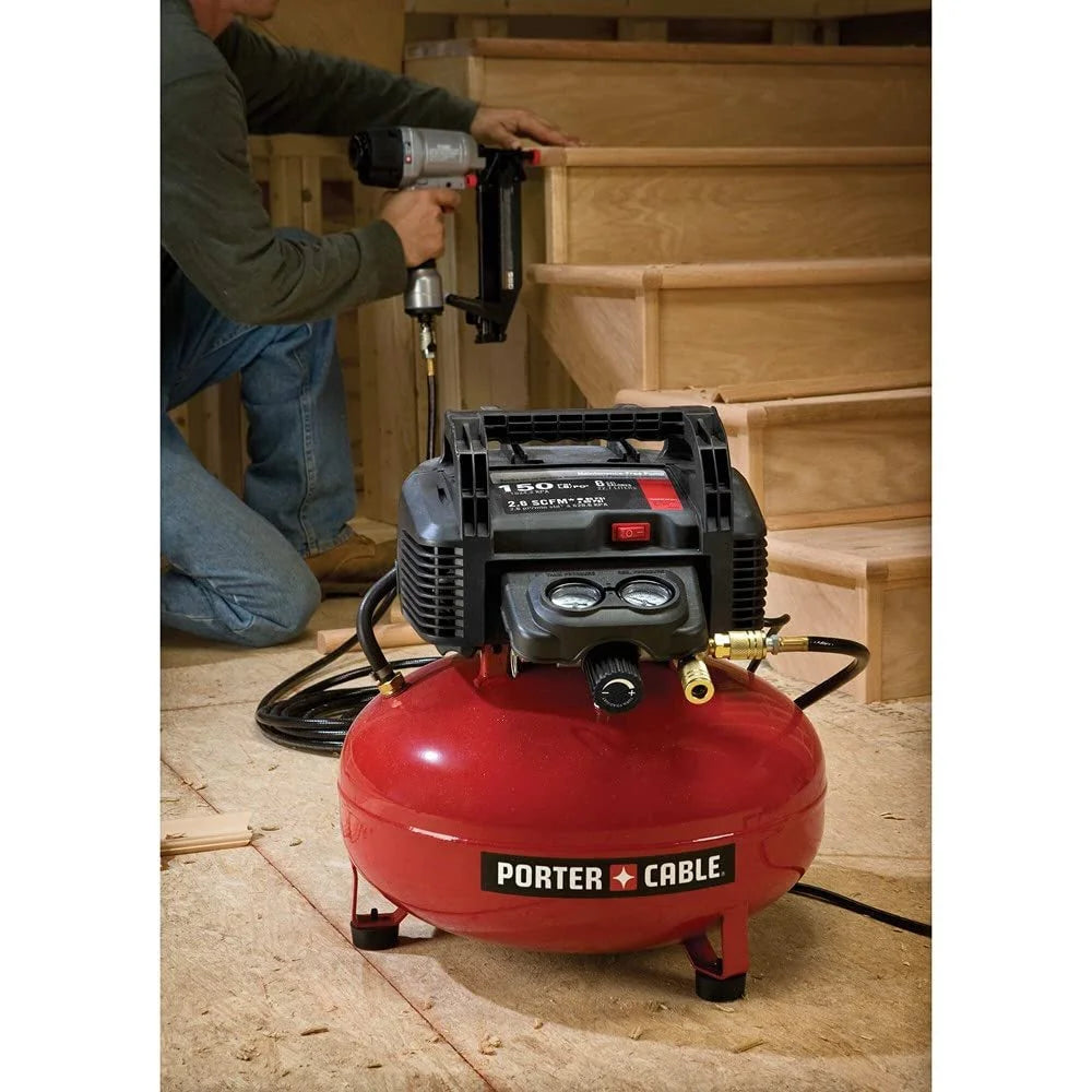 PORTER-CABLE Air Compressor, 6-Gallon, Pancake, Oil-Free C2002-ECOM